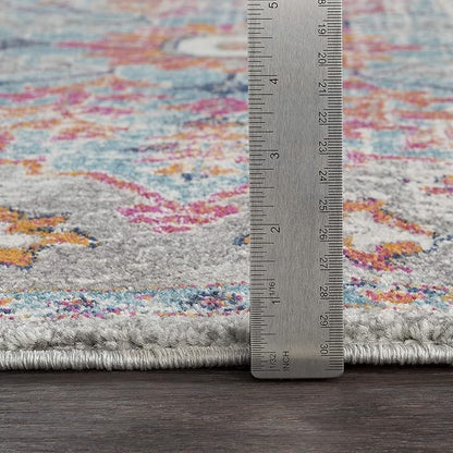 Livabliss Odelia Vintage Bohemian Runner Area Rug,2'7" x 7'3",Aqua
