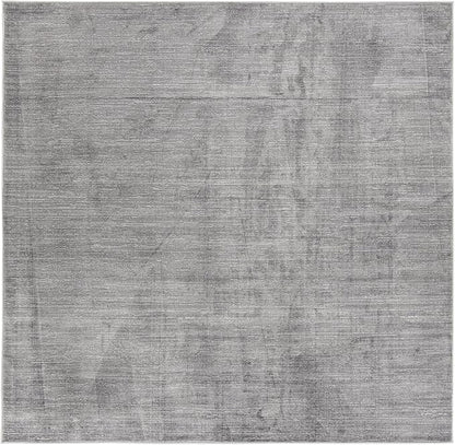 Unique Loom Finsbury Collection Area Rug - Kate (7' 10" Square, Gray/ Ivory)