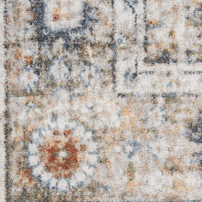 Nourison Home Astra Machine Washable Gold Grey 7'10" x 10' Area Rug - Easy Clean, Non Shedding, Bed Room, Living Room, Dining Room, Kitchen (8' x 10')