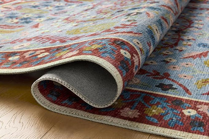 Loloi Rifle Paper Co. Canopy Collection CNP-03 Red/Blue 6'-0" x 9'-0" Area Rug