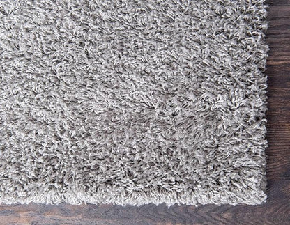 Unique Loom Solid Shag Collection Area Rug (7' 1" x 10' Rectangle, Cloud Gray)