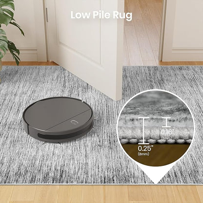 Valenrug Washable Rugs 6x9 - Non Slip 6x9 Area Rugs for Living Room, Stain Resistant Area Rugs for Bedroom, Foldable Machine Washable Area Rug(6'x9', Black)