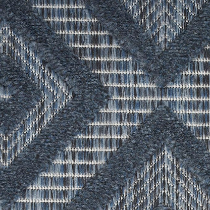 Nourison Home Versatile Navy Blue 6' x 9' Area Rug - Easy Clean, Non Shedding, Bed Room, Living Room, Dining Room, Kitchen (6' x 9')