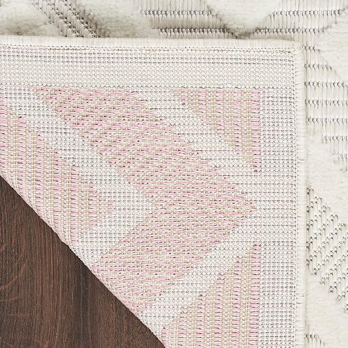 Nourison Home Versatile Ivory White 10' x 14' Area Rug - Easy Clean, Non Shedding, Bed Room, Living Room, Dining Room, Kitchen (10' x 14')