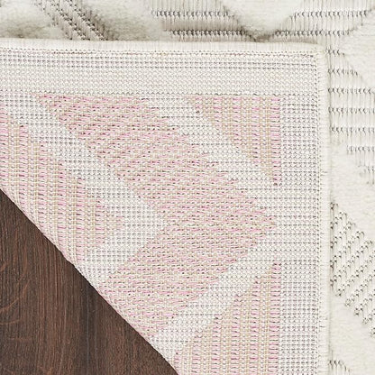 Nourison Home Versatile Ivory White 10' x 14' Area Rug - Easy Clean, Non Shedding, Bed Room, Living Room, Dining Room, Kitchen (10' x 14')