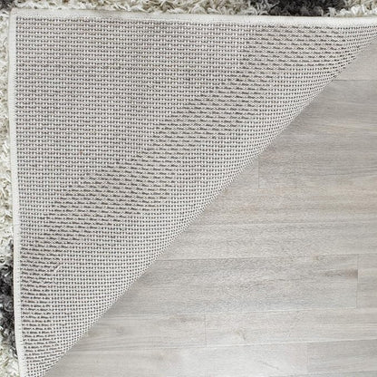 SAFAVIEH Dallas Shag Collection Area Rug - 6' Square, Ivory & Red, Trellis Design, Non-Shedding & Easy Care, 1.5-inch Thick Ideal for High Traffic Areas in Living Room, Bedroom (SGD257R)