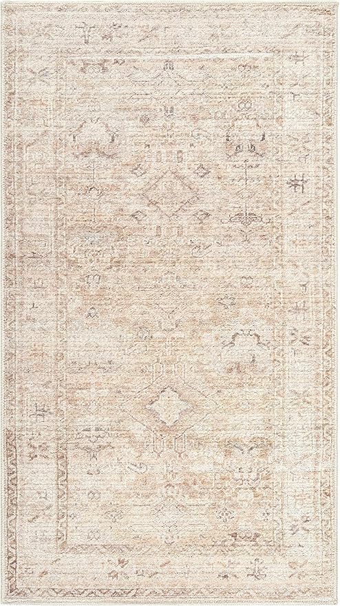 Hauteloom Nakia Living Room, Bedroom Area Rug - Traditional - Beige, Taupe, Ivory - 9'1" x 12'