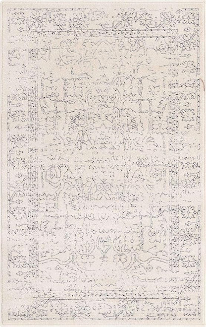 Unique Loom Isabella Collection Area Rug - Adjani (3' 3" x 5' 3" Rectangle, White/ Blue)