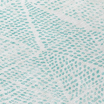 Addison Rugs Chantille ACN591 Aqua 3' x 5' Indoor Outdoor Area Rug, Easy Clean, Machine Washable, Non Shedding, Bedroom, Living Room, Dining Room, Kitchen, Patio Rug