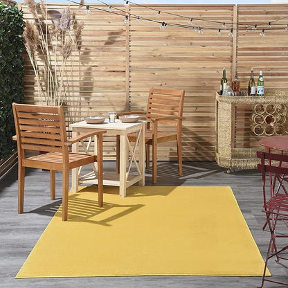 Nourison Home Nourison Essentials Yellow 4' x 6' Area Rug - Easy Clean, Non Shedding, Bed Room, Living Room, Dining Room, Kitchen (4' x 6')