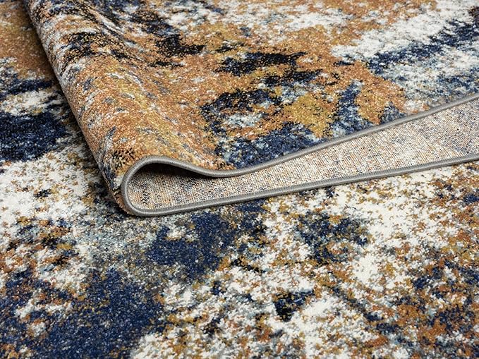 Keen Home Design Area Rugs - 8x10 Non-Shedding, Abstract Rugs for Kitchen, Living Room, Bedroom, Dining Room, Entryway - Size: 7'3" x 10'2", Multi