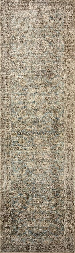 Loloi Amber Lewis Morgan Collection MOG-04 Sea/Sage 7'-3" x 9'-3" 38" Thick Area Rug feat. CloudPile, Neutral, Room Décor, Vintage Inspired, Livingroom, Bedroom, Dining Area