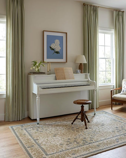 Loloi Rifle Paper Co. Laurel Collection LAU-03 Ivory/Multi 5'-3" x 7'-8" Area Rug