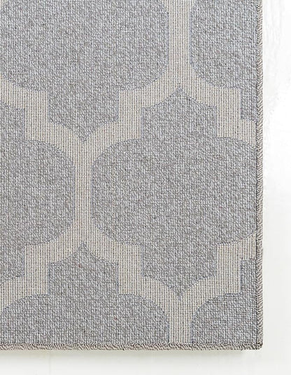 Rugs.com Lattice Collection Rug – 5' x 8' Light Gray Medium Rug Perfect for Bedrooms, Dining Rooms, Living Rooms