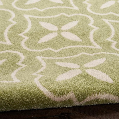 Nourison Home Nourison Essentials Green Ivory 8' x 10' Area Rug - Easy Clean, Non Shedding, Bed Room, Living Room, Dining Room, Kitchen (8' x 10')
