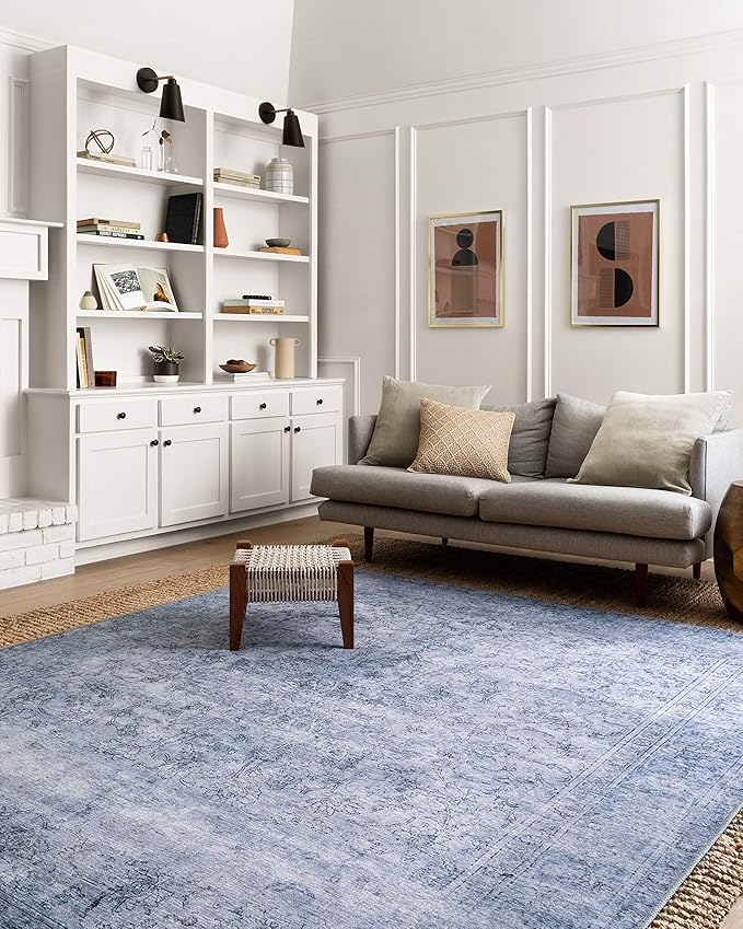 Loloi Loren Collection LQ-09 Slate 8'-4" x 11'-6" Area Rug