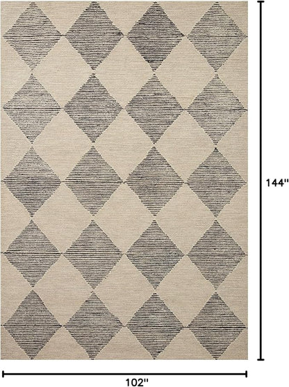 Loloi Chris Loves Julia Francis Collection FRA-01 Beige/Charcoal 8'-6" x 12' Area Rug
