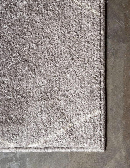 Unique Loom Trellis Frieze Collection Area Rug - Geometric (7' Square, Light Gray/ Ivory)