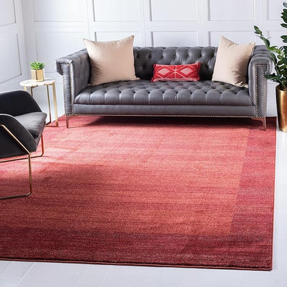 Rugs.com Angelica Collection Rug – 8 Ft Square Terracotta Medium Rug Perfect for Living Rooms, Kitchens, Entryways