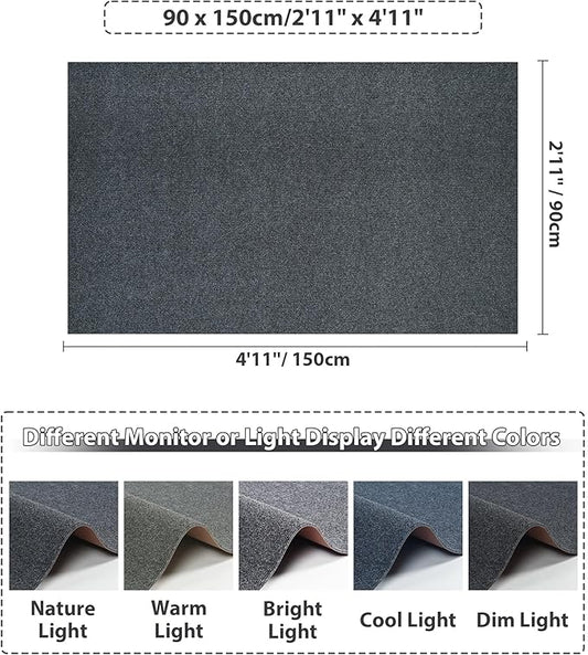 jxgzyy Commercial Outdoor Mat 2'11" x 4'11", Non Slip Front Door Mat Outside Entrance, Heavy Duty Waterproof Floor Mat for Porch, Home, Patio, Garage, Entryway, Grey
