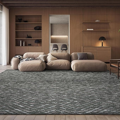 SAFAVIEH Area Rug 8x10 - Adirondack Collection - Large - Dark Green & Ivory, Chevron Pattern, Non-Shedding & Easy Cleaning, Ideal for Living Room, Bedroom, Office, Dining Space (ADR104Y)