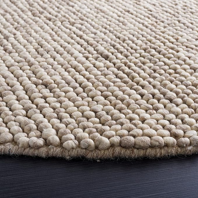 Safavieh Area Rug 6x8 - Natura Collection - Beige, Handmade Wool Blend, Textured Design, Ideal for Living Room, Bedroom, Dining Space (NAT620B)