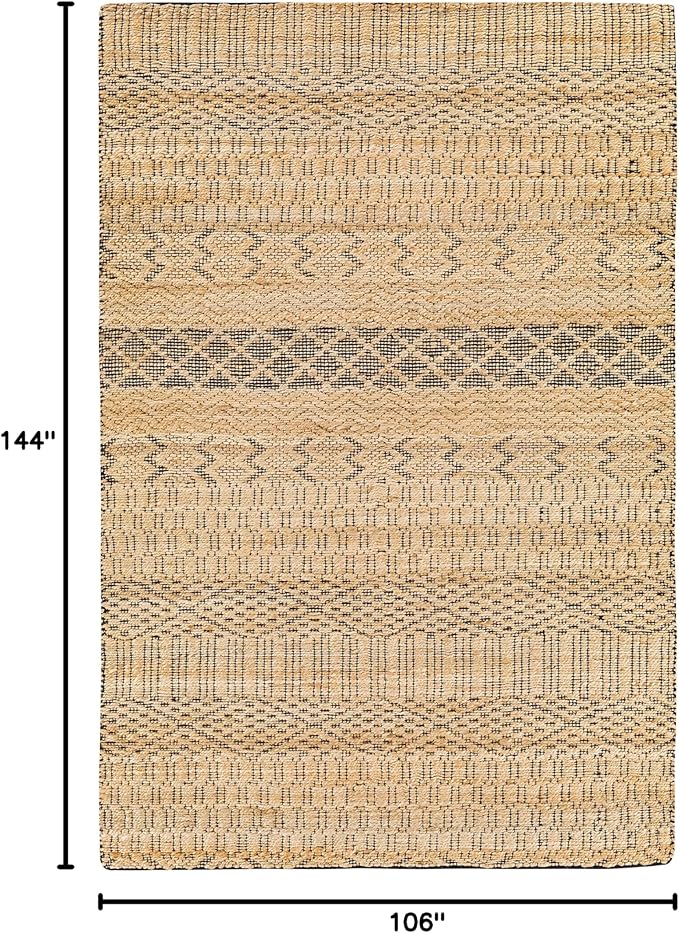 Mark&Day Area Rugs, 9x12 Greensburg Global Tan Area Rug, Beige Grey Carpet for Living Room, Bedroom or Kitchen (8'10" x 12')