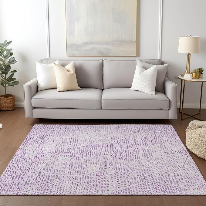 Addison Rugs Chantille ACN591 Purple 3' x 5' Indoor Outdoor Area Rug, Easy Clean, Machine Washable, Non Shedding, Bedroom, Living Room, Dining Room, Kitchen, Patio Rug