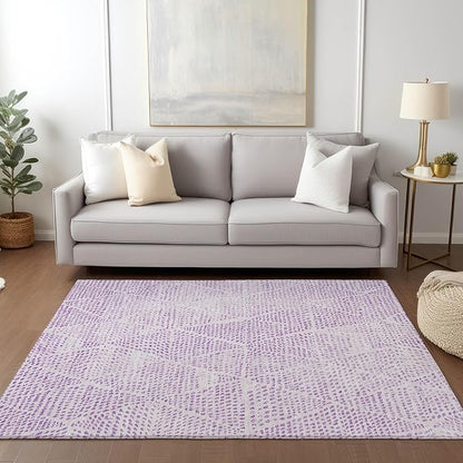 Addison Rugs Chantille ACN591 Purple 8' x 10' Indoor Outdoor Area Rug, Easy Clean, Machine Washable, Non Shedding, Bedroom, Living Room, Dining Room, Kitchen, Patio Rug