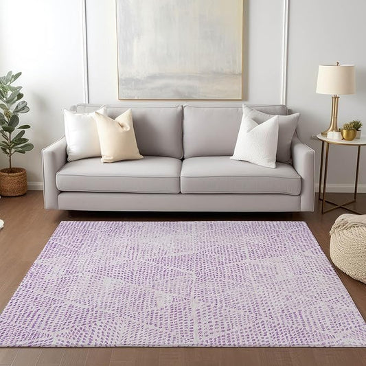 Addison Rugs Chantille ACN591 Purple 5' x 7'6" Indoor Outdoor Area Rug, Easy Clean, Machine Washable, Non Shedding, Bedroom, Living Room, Dining Room, Kitchen, Patio Rug
