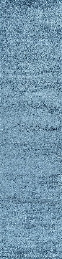 JONATHAN Y Haze Solid Low-Pile Turquoise Runner Rug 2x10, Coastal,Bohemian,Minimalist,Classic, Easy-Cleaning for Living Room,Bedroom,Kitchen,Pet Friendly,Non-Shedding (SEU100H-210)