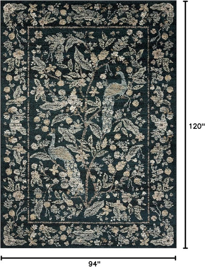 Loloi Rifle Paper Co. Laurel Collection LAU-05 Navy/Multi 7'-10" x 10' Area Rug