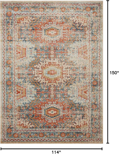 Loloi Jocelyn Collection JOC-03 Mist/Multi 9'-6" x 12'-6" .38" Thick Area Rug