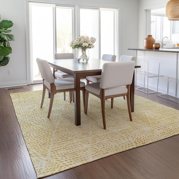 Addison Rugs Chantille ACN591 Wheat 8' x 10' Indoor Outdoor Area Rug, Easy Clean, Machine Washable, Non Shedding, Bedroom, Living Room, Dining Room, Kitchen, Patio Rug