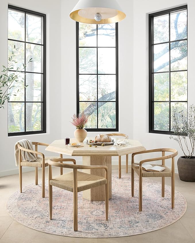 Loloi II Skye Collection SKY-01 Blush/Grey 7'-6" x 9'-6" Area Rug
