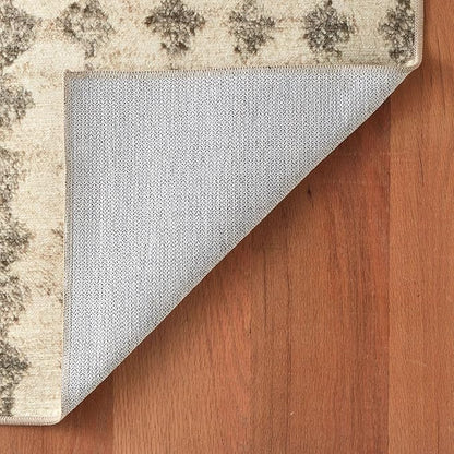 Dash & Albert Izzy Grey Machine Washable Rug, 2 X 3 Feet, Grey Graphic Pattern