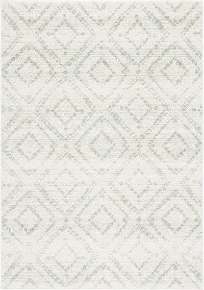 SAFAVIEH Adirondack Collection Accent Rug - 4' x 6', Ivory & Green, Modern Distressed Design, Non-Shedding & Easy Care, Ideal for High Traffic Areas in Entryway, Living Room, Bedroom (ADR131X)