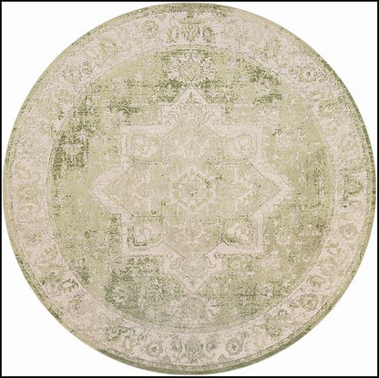 Nourison Home Astra Machine Washable Blue Green 7'10" x Round Area Rug - Easy Clean, Non Shedding, Bed Room, Living Room, Dining Room, Kitchen (8' x Round)