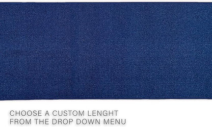 Custom Made Runner Rug Low Pile with Rubber Backing for Kitchen Foyer Hallway Entry Choose Your Length Size 26 Inch Wide Solid and Plain Dark Blue Color (40 feet x 26 inch)