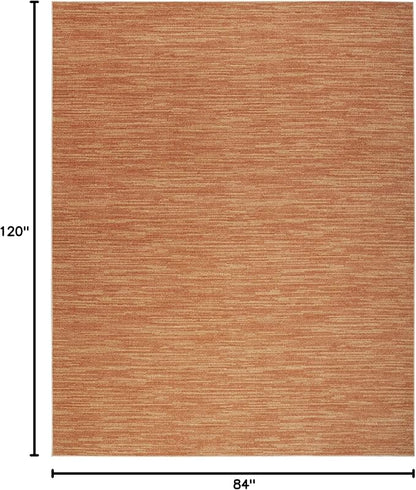 Nourison Home Nourison Essentials Rust 7' x 10' Area Rug - Easy Clean, Non Shedding, Bed Room, Living Room, Dining Room, Kitchen (7' x 10')