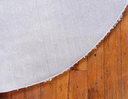 Unique Loom Davos Shag Collection Area Rug - Solid (5' 1" Round, Sterling)