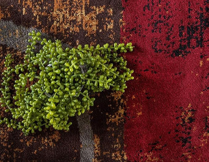 Unique Loom Barista Collection Area Rug - Kouillou (10' x 13' 1" Rectangle, Multi/ Brown)