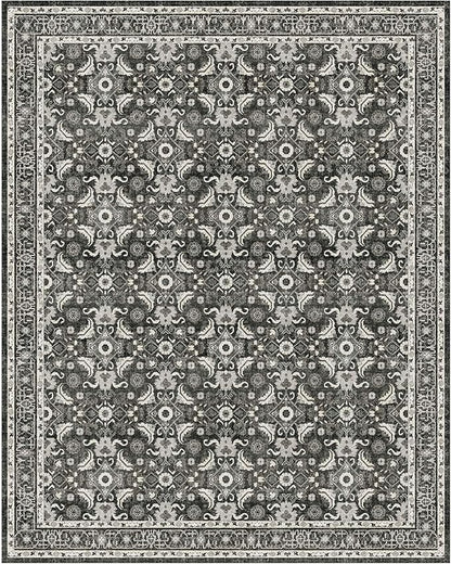 WITSHOCK Living Room Area Rugs 8x10: Soft Non-Slip Backing Washable Rugs Vintage Large Carpet for Bedroom Office Dining Room Kitchen Stain Resistant Home Decor Rug