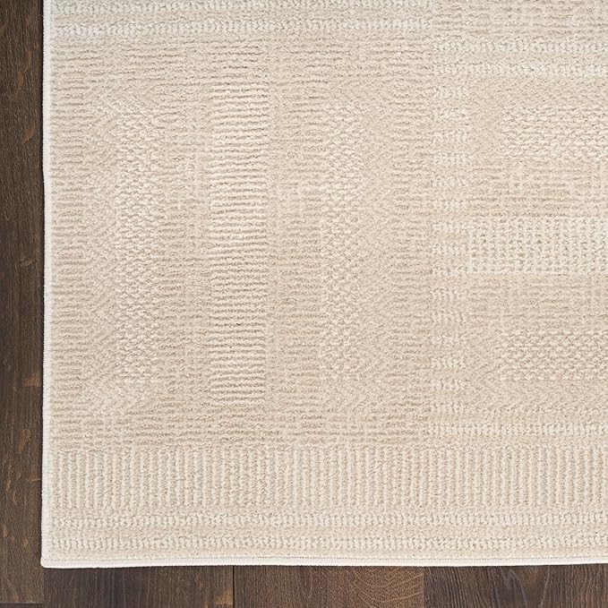 Nourison Home Nordic Taupe 4' x 6' Area Rug - Easy Clean, Non Shedding, Bed Room, Living Room, Dining Room, Kitchen (4' x 6')