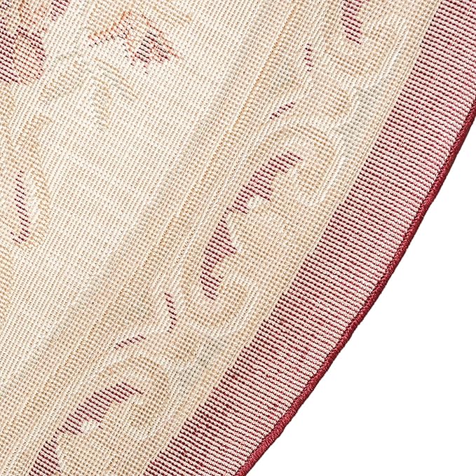 Unique Loom Versailles Collection Traditional Classic Floral Motif Area Rug (7' 11 x 10' 0 Oval, Burgundy/Ivory)