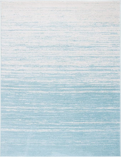 SAFAVIEH Area Rug 8x10 - Adirondack Collection - Large - Aqua & Ivory, Modern Ombre Design, Non Shedding & Easy to Clean, Ideal for Living Room, Bedroom, Office, Dining Space (ADR113J)