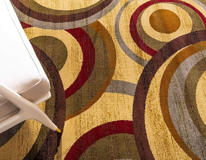 Unique Loom Barista Collection Area Rug - Kona (7' 10" x 10' Rectangle, Beige/ Black)