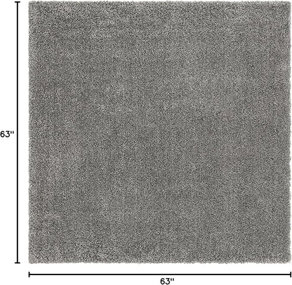 Unique Loom Solo Collection Area Rug - Calabasas (5' 3" Square, Gray)