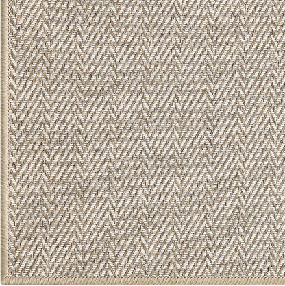 LUMI Ultra Thin Indoor Door Mat for Entrance 48"x72", Non Slip Entryway Mat, Low Profile Doormat, Unique Herringbone Design Carpet for Inside, Patio, Porch, Beige