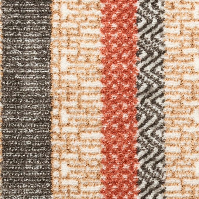 Nourison Home Nordic Multicolor 4' x 6' Area Rug - Easy Clean, Non Shedding, Bed Room, Living Room, Dining Room, Kitchen (4' x 6')